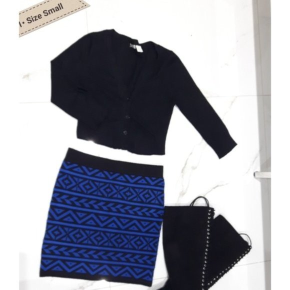 Vintage High Rise Geometric Knit Skirt - Picture 16 of 16